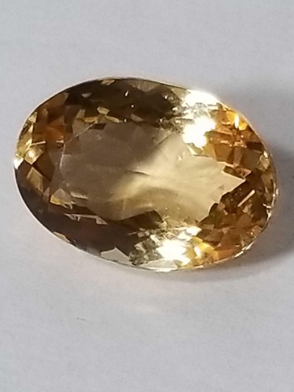 10.17 Ct Natural Yellow Oval Cut Citrine GGL Cert