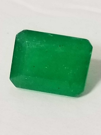 8.67 Ct Natural Green Emerald Cut Emerald GGL Cert