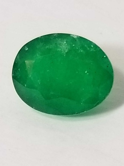 8.62 Ct Natural Green Oval Cut Emerald GGL Cert