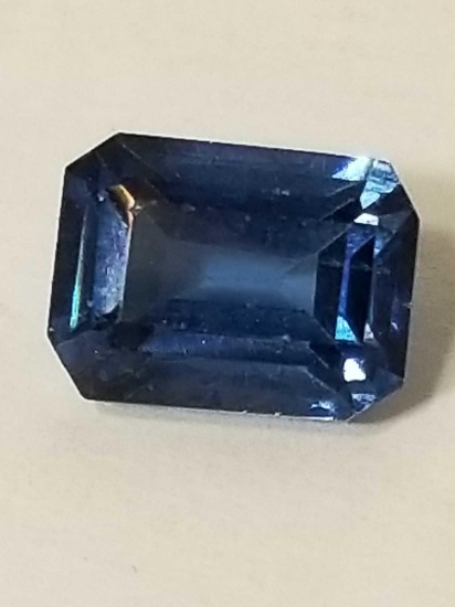 10.17 Ct Natural Blue Emerald Cut Sapphire GGL Cert