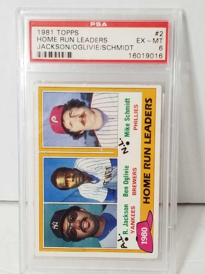 1981 Topps Home Run Leaders PSA Graded EX-MT 6