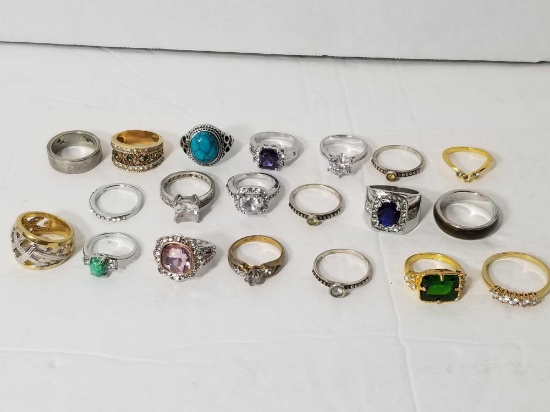 Decorative Fantasy Stone Rings 20 Units