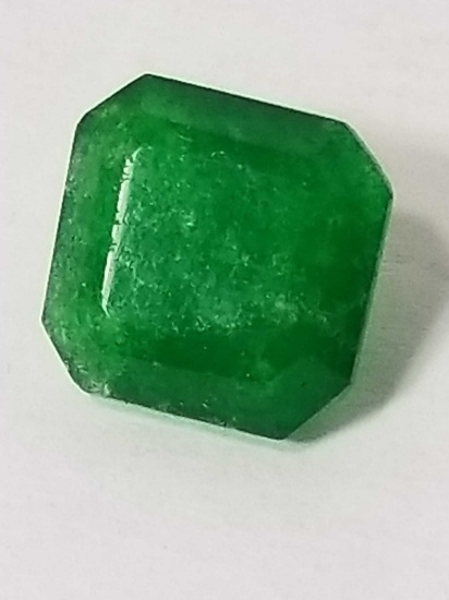 8.67 Ct Natural Green Square Cut Emerald GGL Cert
