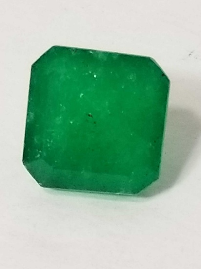 9.72 Ct Natural Green Square Cut Emerald GGL Cert