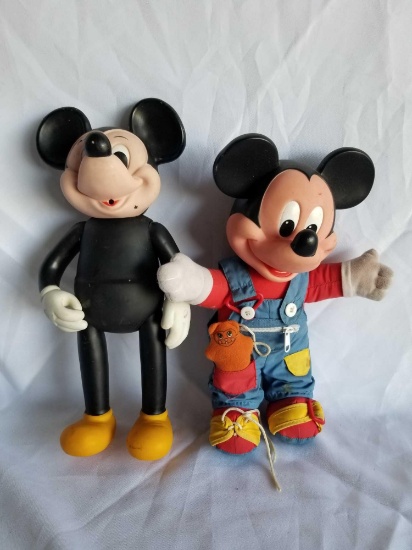 Vintage Disney Mickey Mouse Dolls 2 Units