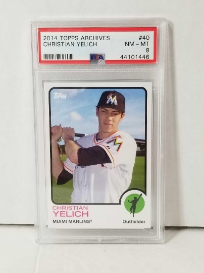 2014 Topps Archives Christian Yelich PSA NM-MT 8