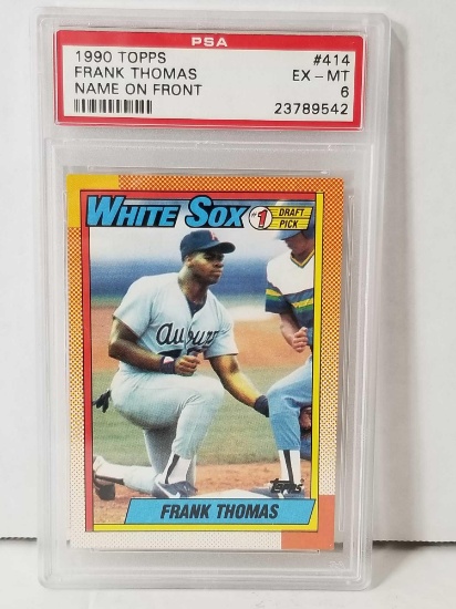 1990 Topps Frank Thomas PSA EX-MT 6
