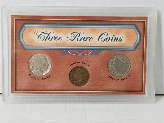 Three Rare Coins In Case