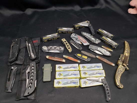 Mixed lot of Pocket knifes Delta Ranger. Yk2 2000 11. Flying Falcon.