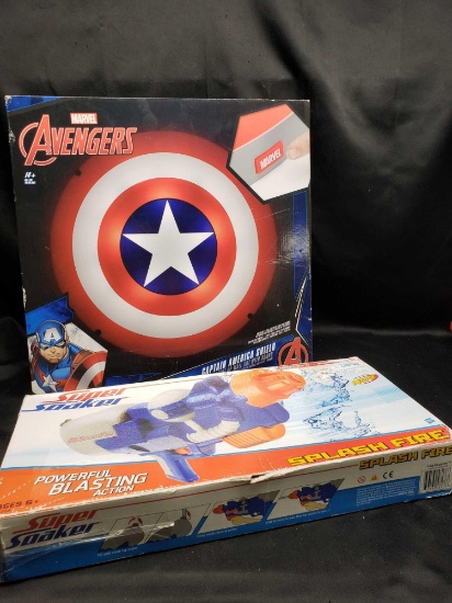 Marvel Avengers. Captain America Shield. Light up Wall Art with Souns. Super Soaker powerful