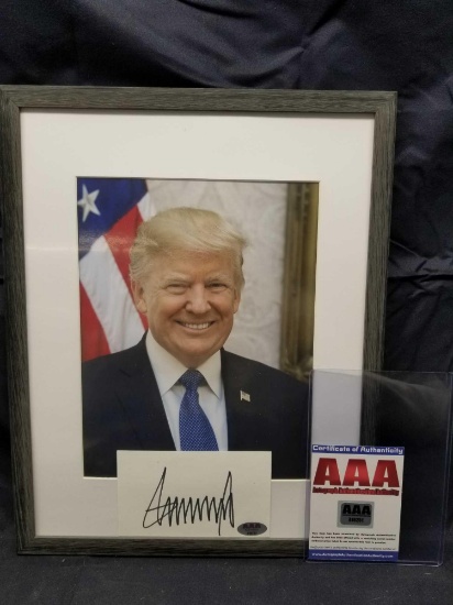 Donald Trump Cut Signed with Photo COA