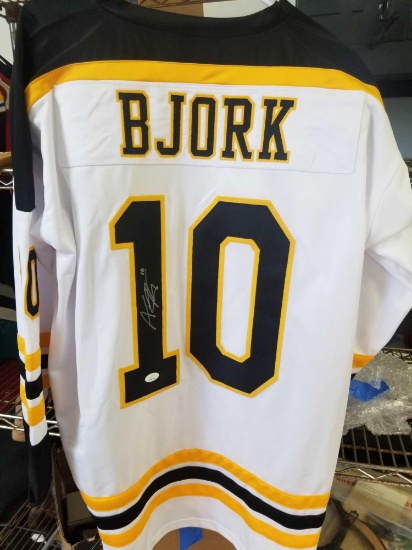 Anders Bjork Bruins Signed Jersey COA
