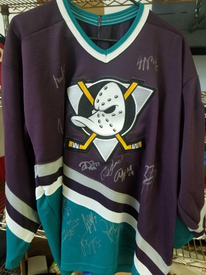 Mighty Ducks Multiple Signed Jersey 16 Sigs