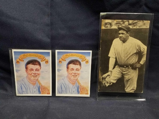 Babe Ruth Postcard Advertising Cards 3 Units