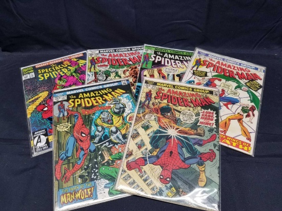 Vintage Marvel Spiderman Comic Books 6 Units