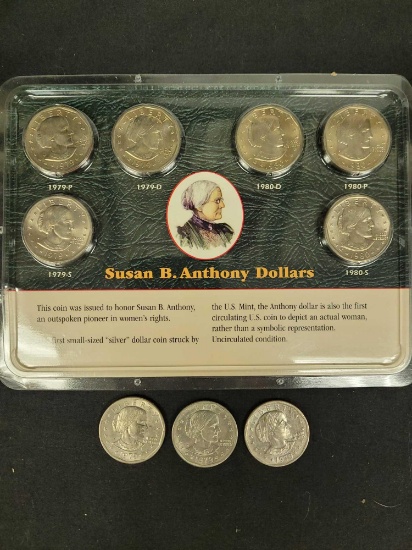 Susan B Anthony dollars 1979 & 1980