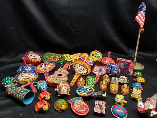 Vintage Metal Noise makers and toys. Very Unique. Most work.