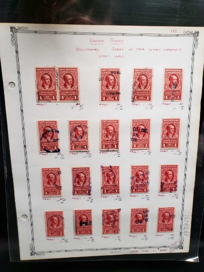 U S Stamps Documentary Series 1954.