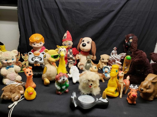 Vintage toys from the 50's and 60s and more. Poodle dogs. Target Rabbit