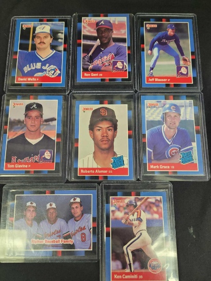 1988 Donruss baseball cards 8 cards