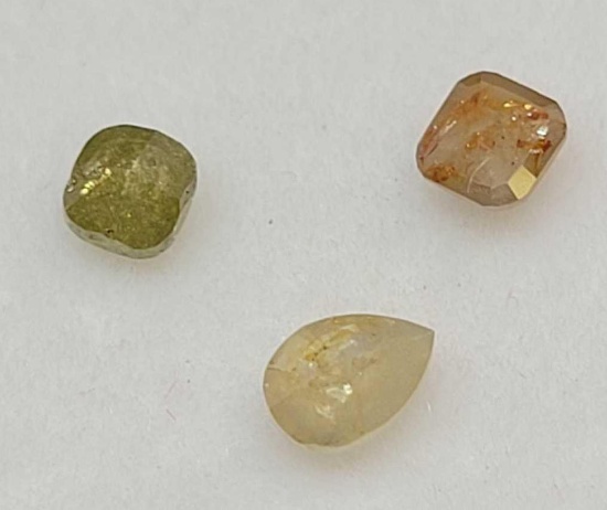 .42ct diamond lot stunning sea green natural mined stones lot of 3