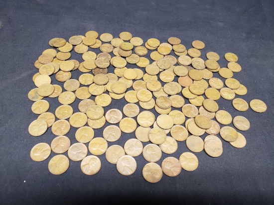Wheat pennies from 40s and 50s