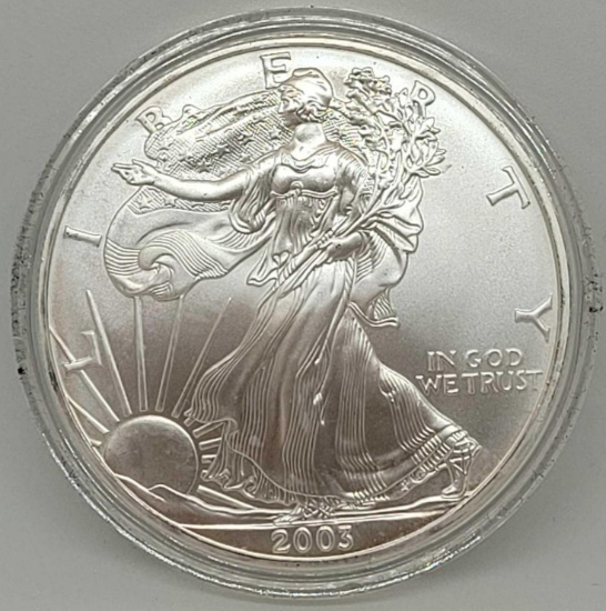 2003 walking liberty 1oz fine silver