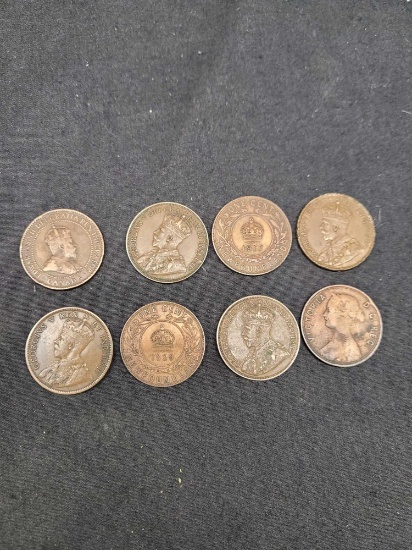 Canada coins 8 coins one cent