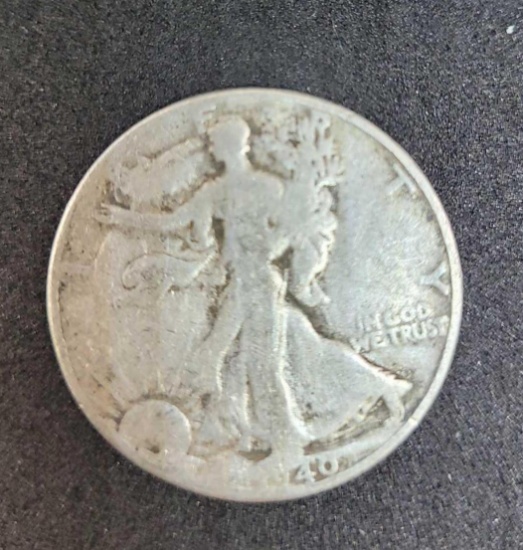 1940 walking liberty silver half dollar 90%