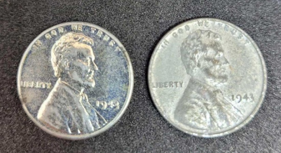 1943 steal cent 2 coins