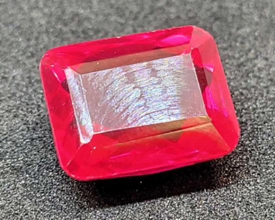 Red ruby emerald cut 11.23ct Gemstone