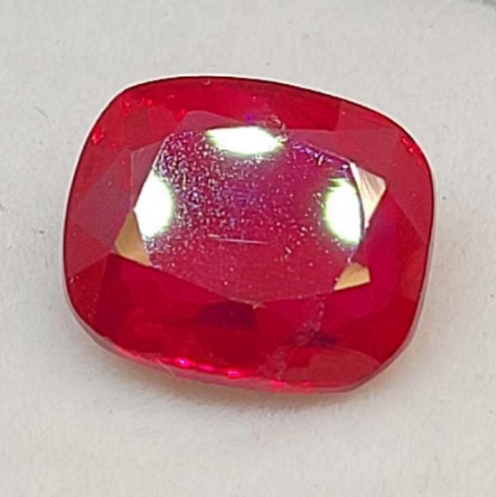 Red ruby Antique cushion cut 6.35ct Gemstone