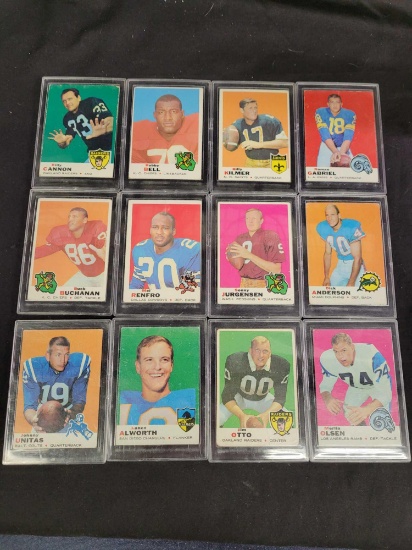 1969 TCG Football cards 12 cards