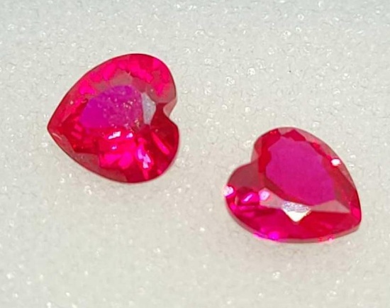 Red heart cut Ruby gemstone 1.92ct