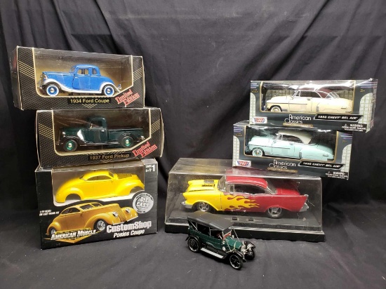 Motor max American classics. 1950 Chevy Bel air. 1934 Ford Coupe. 37 Ford Pickup