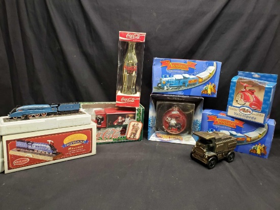 Coca-Cola die cast bank. Hot Wheels Decoration. Anastasia train and more