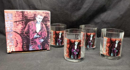 Andy Warhol set of 4 Double Old Fashioned Glasses. 1997 Block China