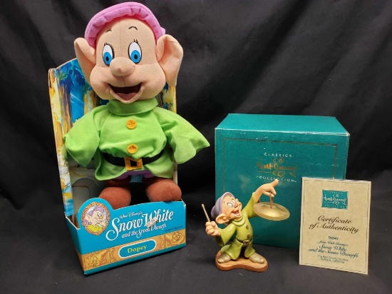 Walt Disney Clasdis Collection Dopey. Stuffed Dopey doll