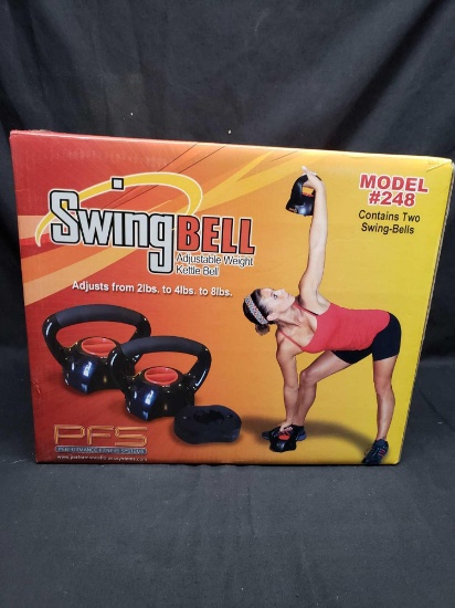Performance Fitness Swing Bell Adjustable weight Kettle Bell. Adjusts from 2,4,8lbs.