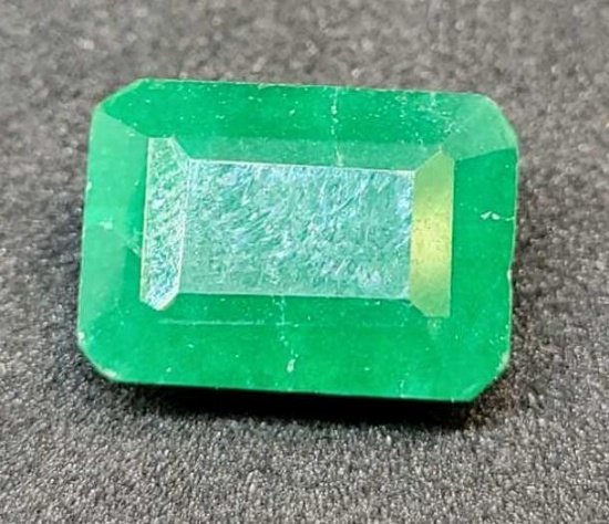 9.57ct emerald stunning deep green natural beauty