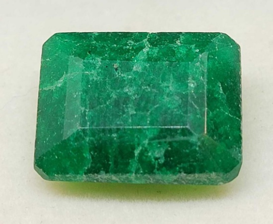 Emerald forest green beauty natural mined gemstone huge 10.29ct Emerald cut