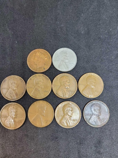 Penny lot 10 coins