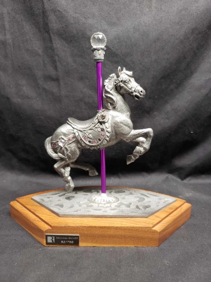 Beautiful American Carousel Horse #1. Michael Ricker Pewter Inc.