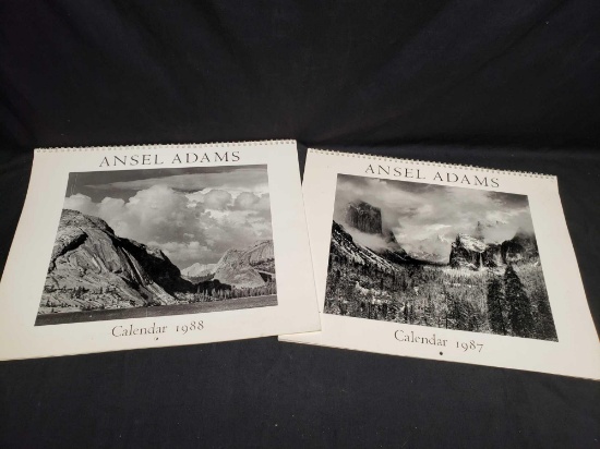 Ansel Adams 1987 and 88 Calendars. Black and White pics.