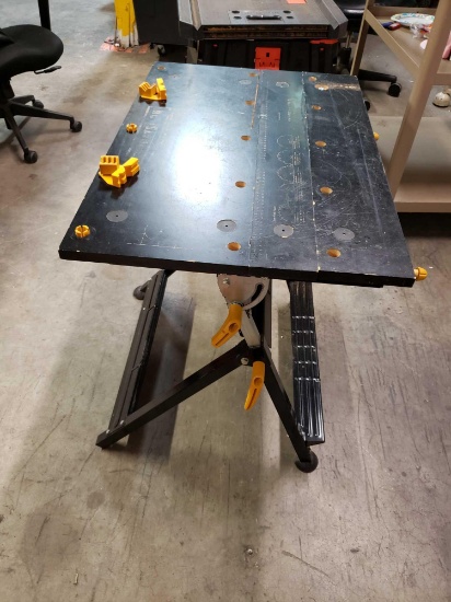 Craftsman work table. Saw horses and Black & Decker work table