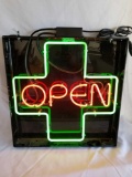 Green Red Neon Open Sign