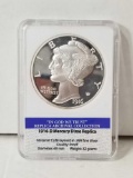 1916-D Mercury Dime Replica Fine Silver Layered