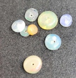 Rainbow welo opal beads polished natural gems holed for necklace ready to use 1.63ct lot