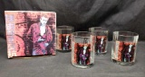 Andy Warhol set of 4 Double Old Fashioned Glasses. 1997 Block China