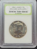 1990-P Kennedy 50c Brilliant Uncirculated slabed